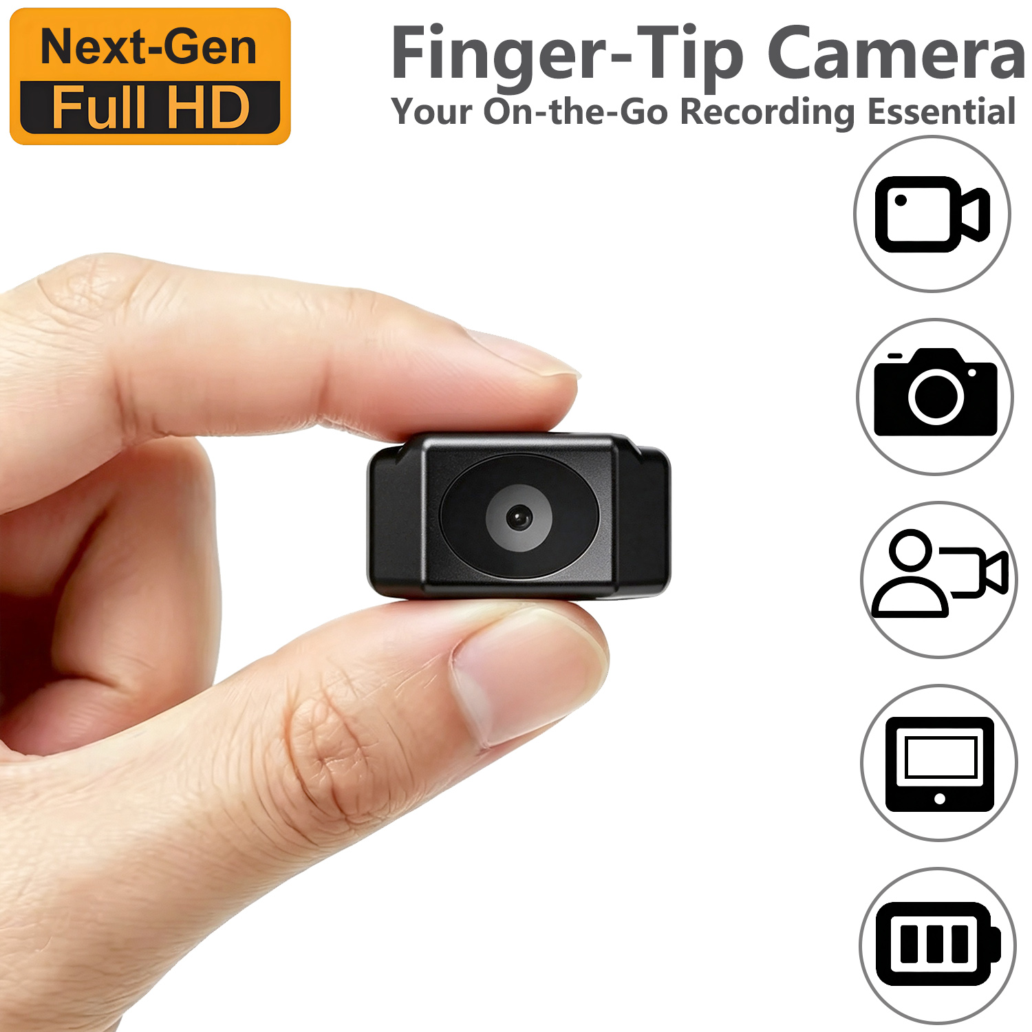 Home Security Hidden Cameras - Next-Gen Portable Body Camera Fingertip Control