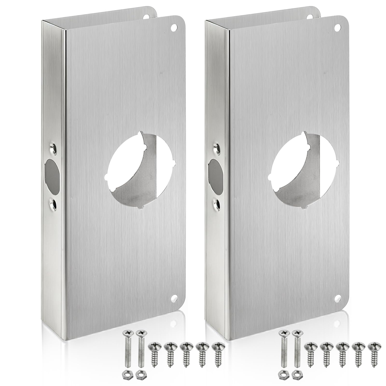 Door Reinforcer Kit - Stainless Steel Door Lock Reinforcement Plate