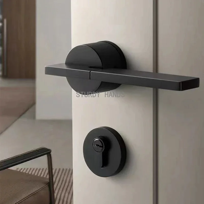 Home Security Doors - Zinc alloy indoor key lock modern