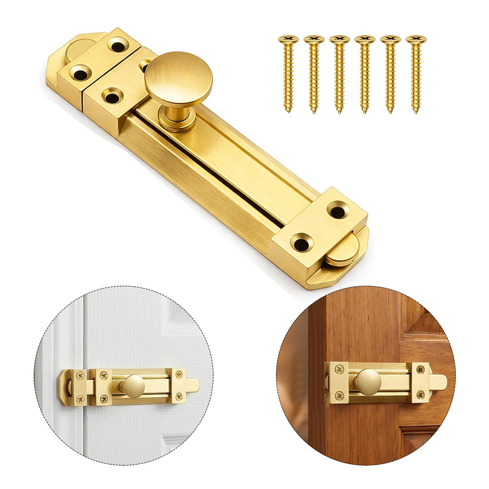 Home Security Doors - 5 Inch Solid Brass Sliding Door
