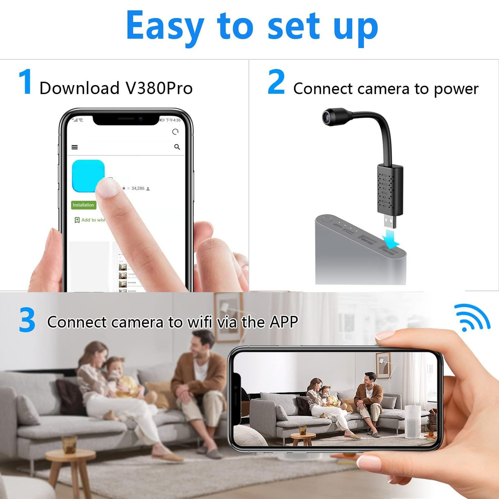 USB Mini WiFi Wireless Camera  - огляд і ціна Home Security Hidden Cameras