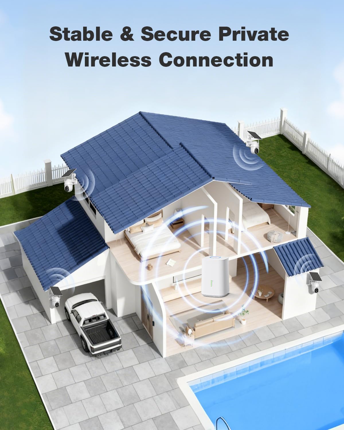 Wireless Outdoor Solar-Powered - огляд і ціна Home Security No Monthly Fee