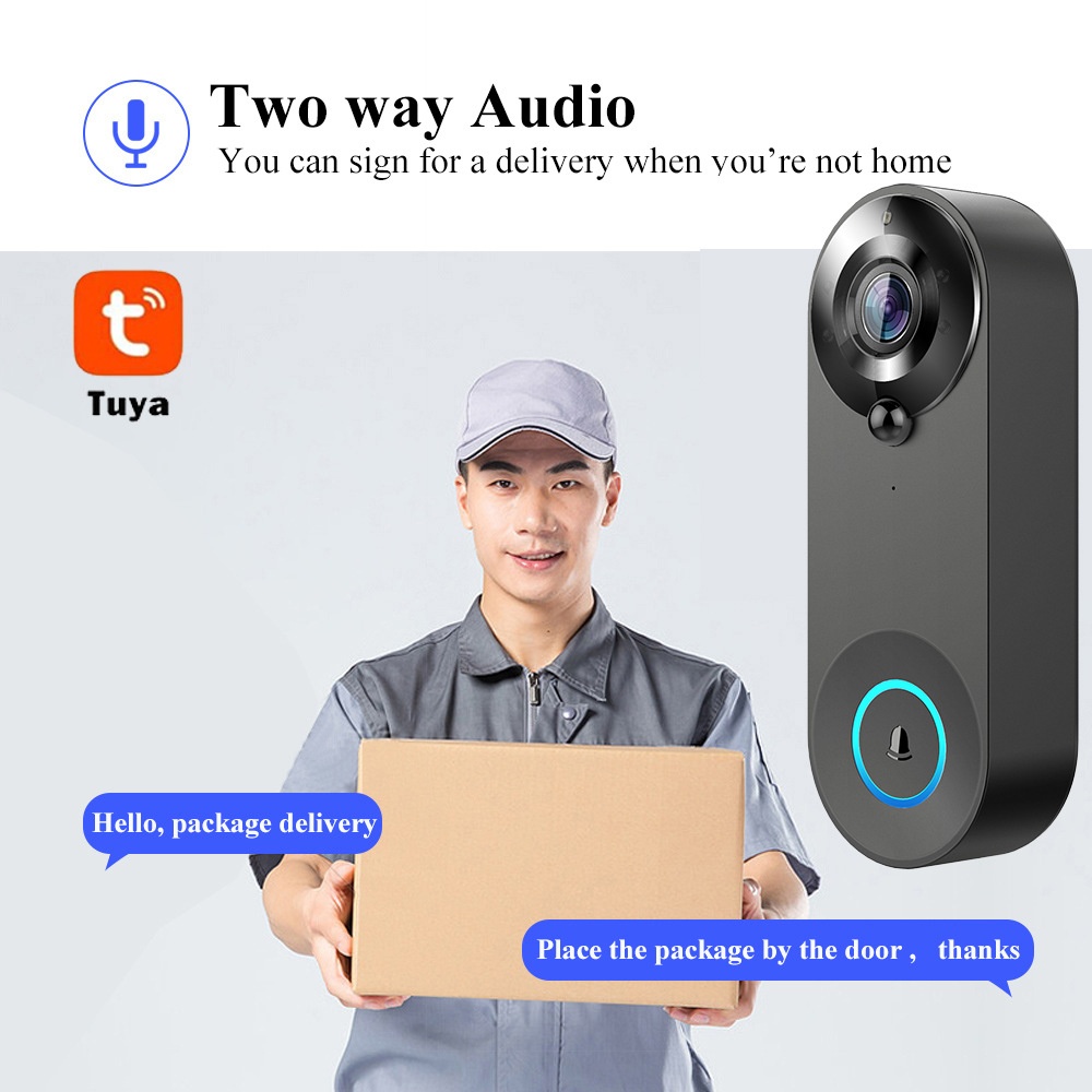 Tuya 1080P Wireless WIFI Doorb - огляд і ціна Home Security Camera Installation