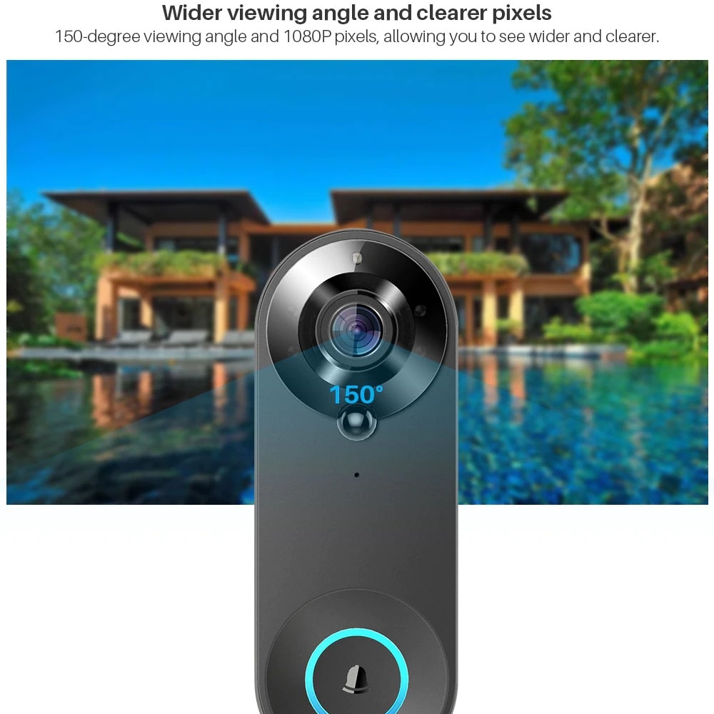 Tuya 1080P Wireless WIFI Doorb - огляд і ціна Home Security Camera Installation