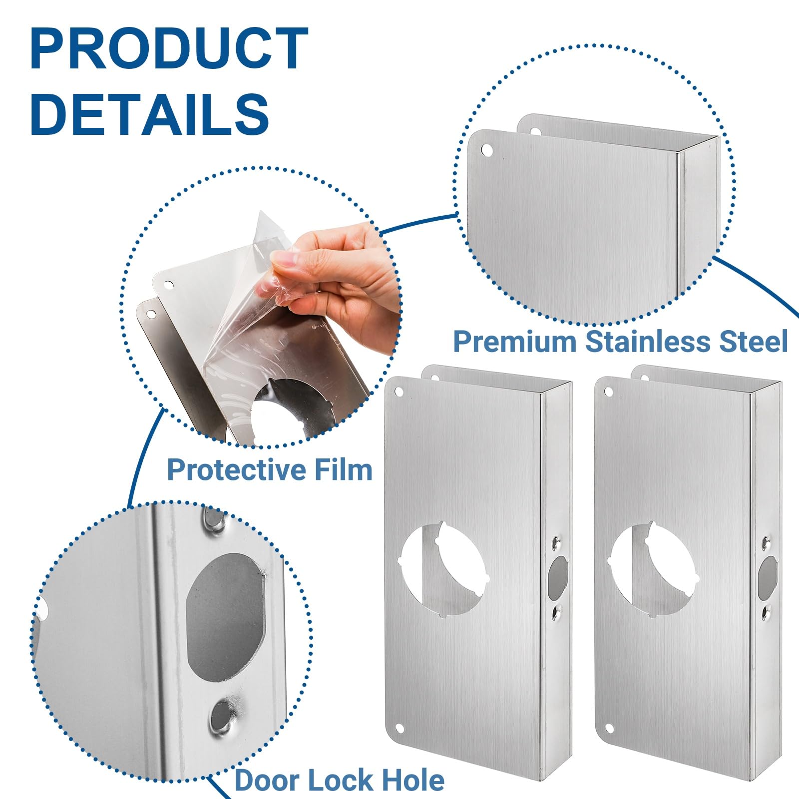 Stainless Steel Door Lock Rein - огляд і ціна Door Reinforcer Kit
