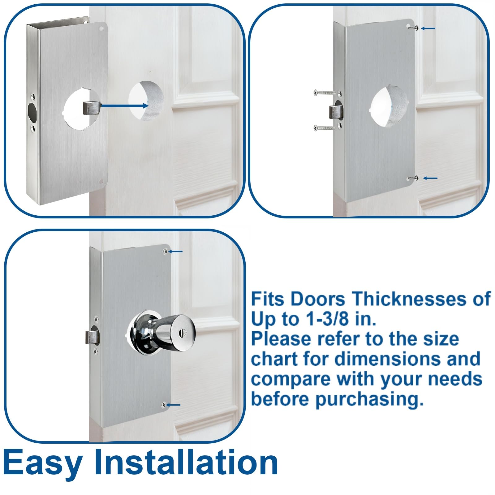 Stainless Steel Door Lock Rein - огляд і ціна Door Reinforcer Kit