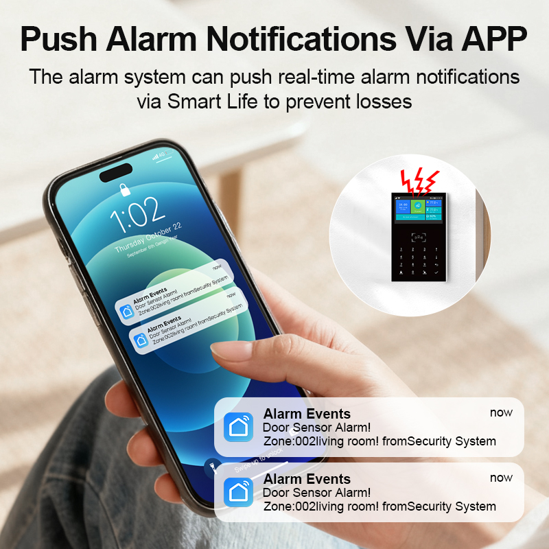 Smart Home Alarm System 2.4G W - огляд і ціна Home Security No Monthly Fee