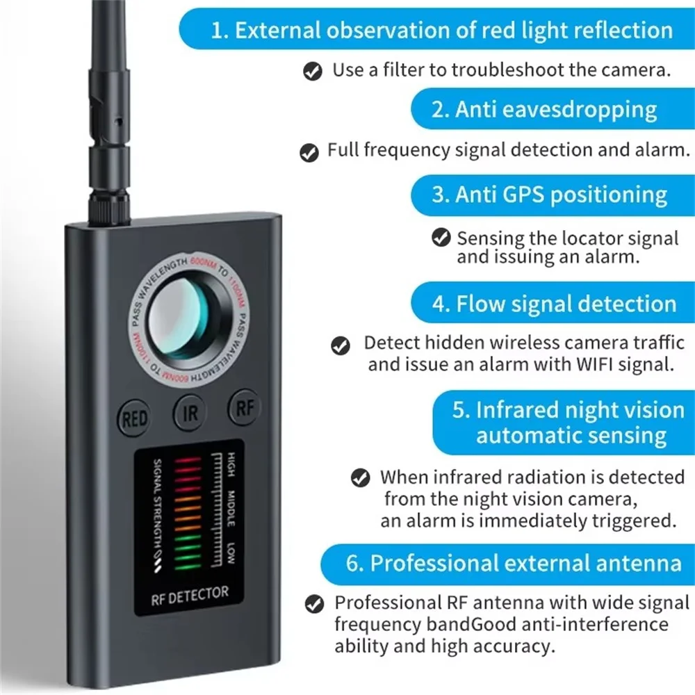 Hidden Camera Detector Anti Sp - огляд і ціна Home Security Hidden Cameras