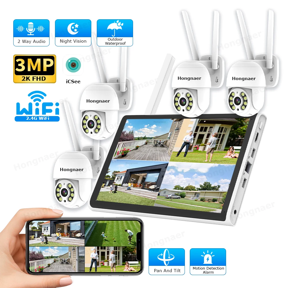 2026 Hongnaer 3MP 4 Channel Wi - огляд і ціна Home Security Systems