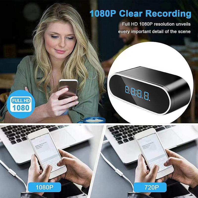 Full HD 1080P Alarm Clock Mini - огляд і ціна Home Security Hidden Cameras