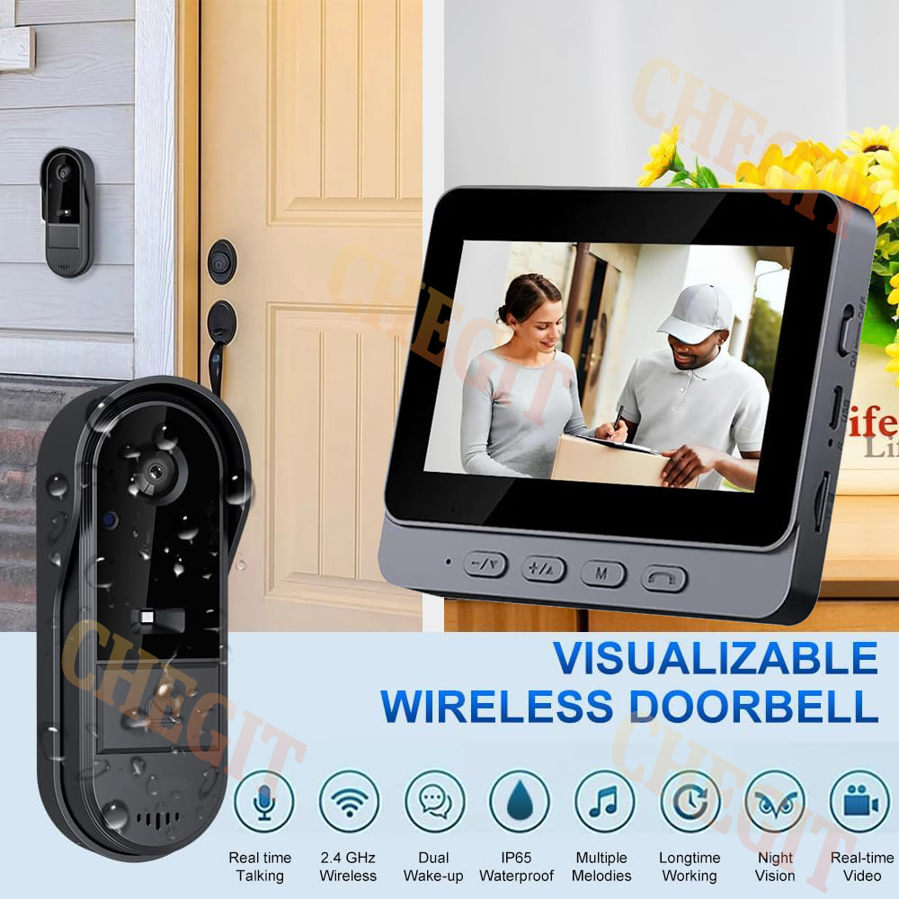 Wireless Wifi Doorbell Camera  - огляд і ціна Home Security Camera Installation