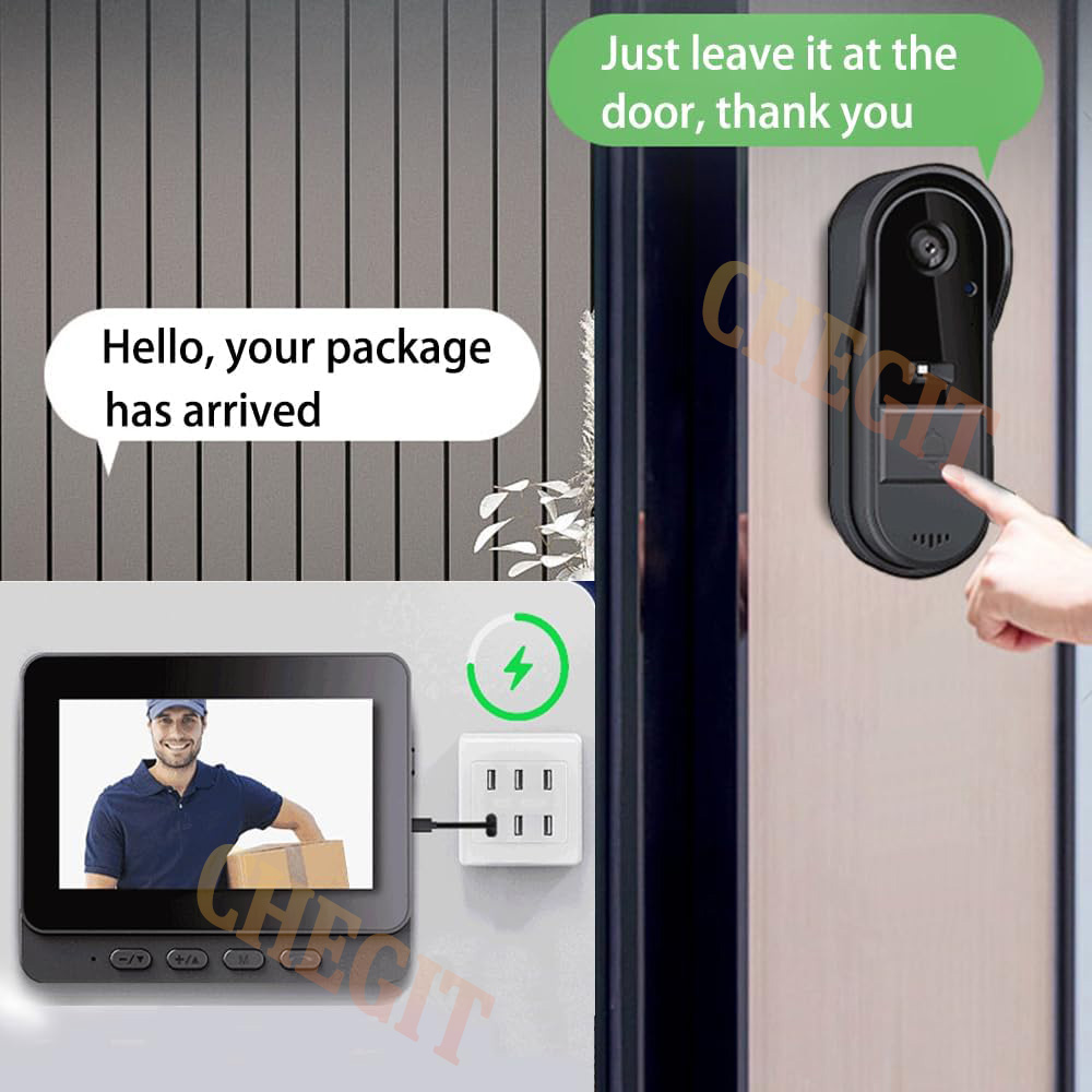 Wireless Wifi Doorbell Camera  - огляд і ціна Home Security Camera Installation