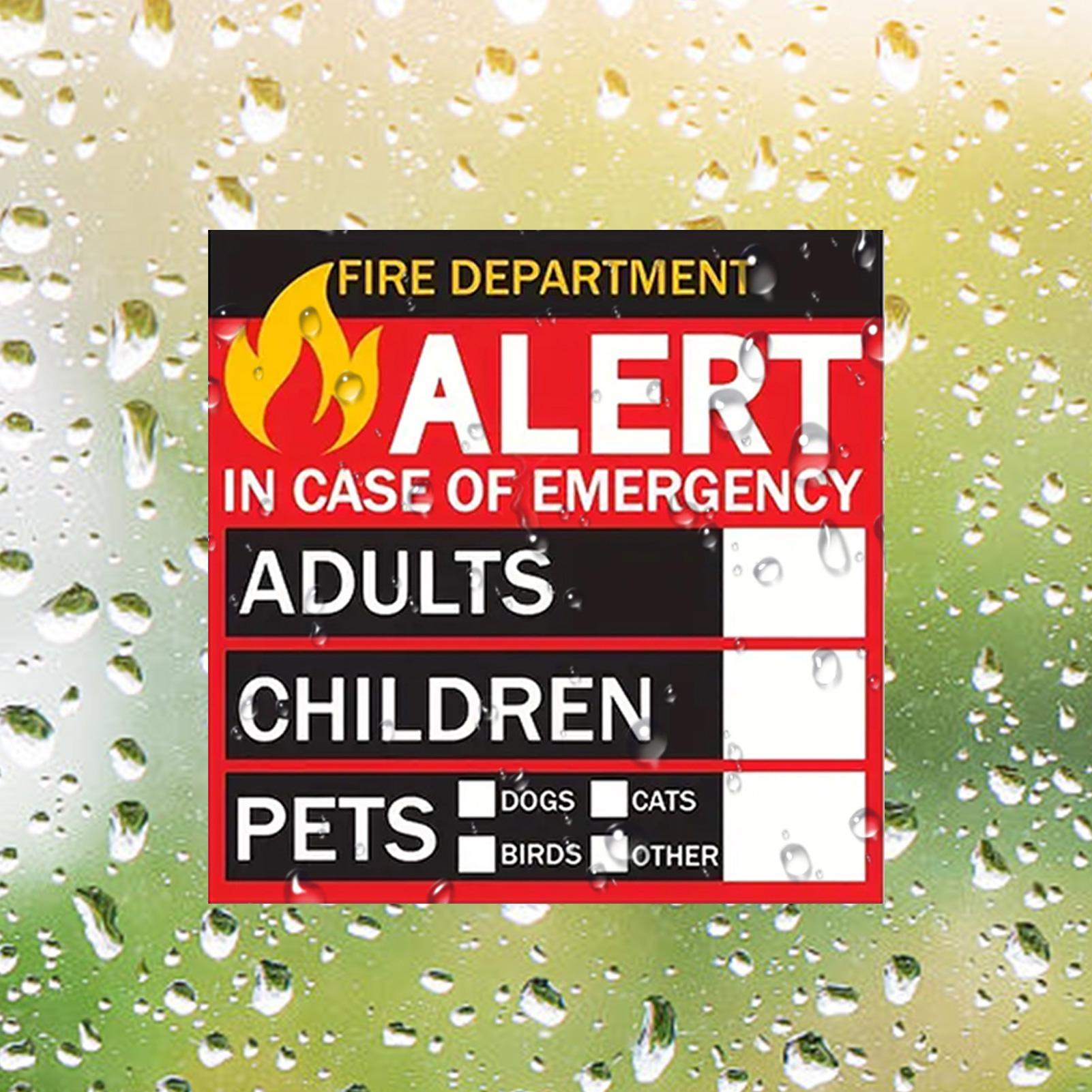 Fire Pet Alert Sticker Rain-Pr - огляд і ціна Home Security Department Us
