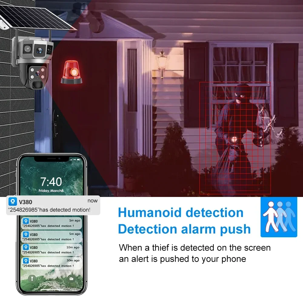 V380 4K 3 screens 4G Camera So - огляд і ціна Home Security Ai