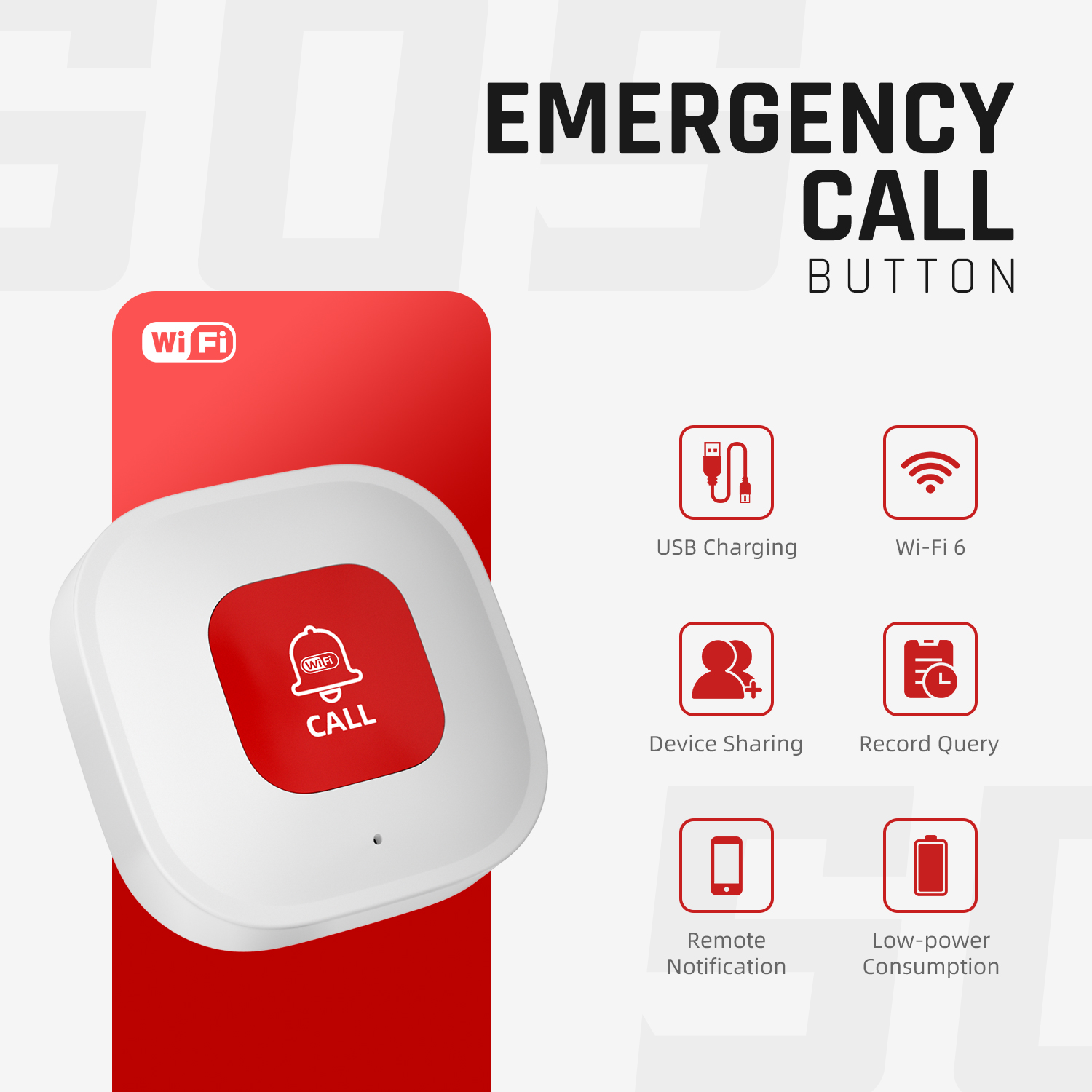 Emergency Alarm WiFi Smart But - огляд і ціна Home Security For Seniors