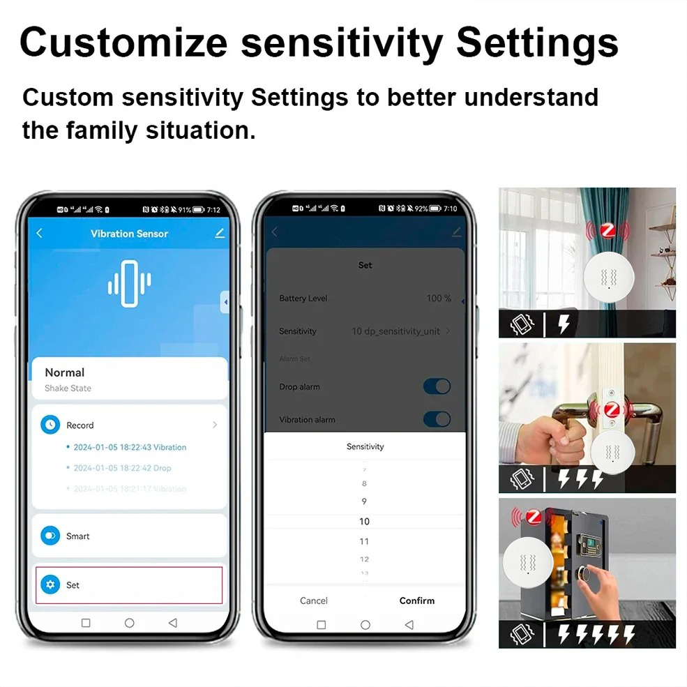 Tuya ZigBee Smart Vibration &  - огляд і ціна Home Security Systems