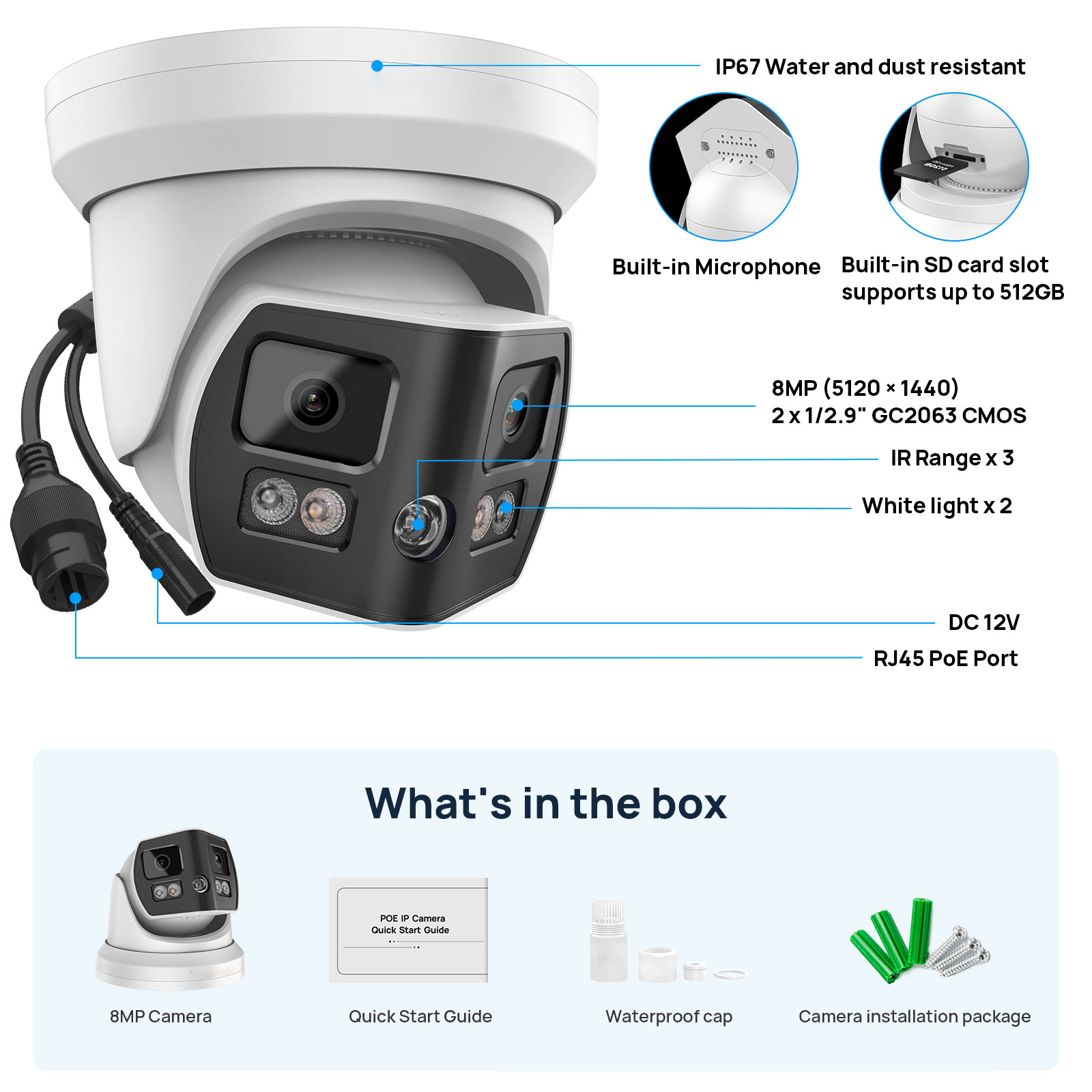 Hikvision Compatible 8MP 2 Len - огляд і ціна Home Security Hikvision