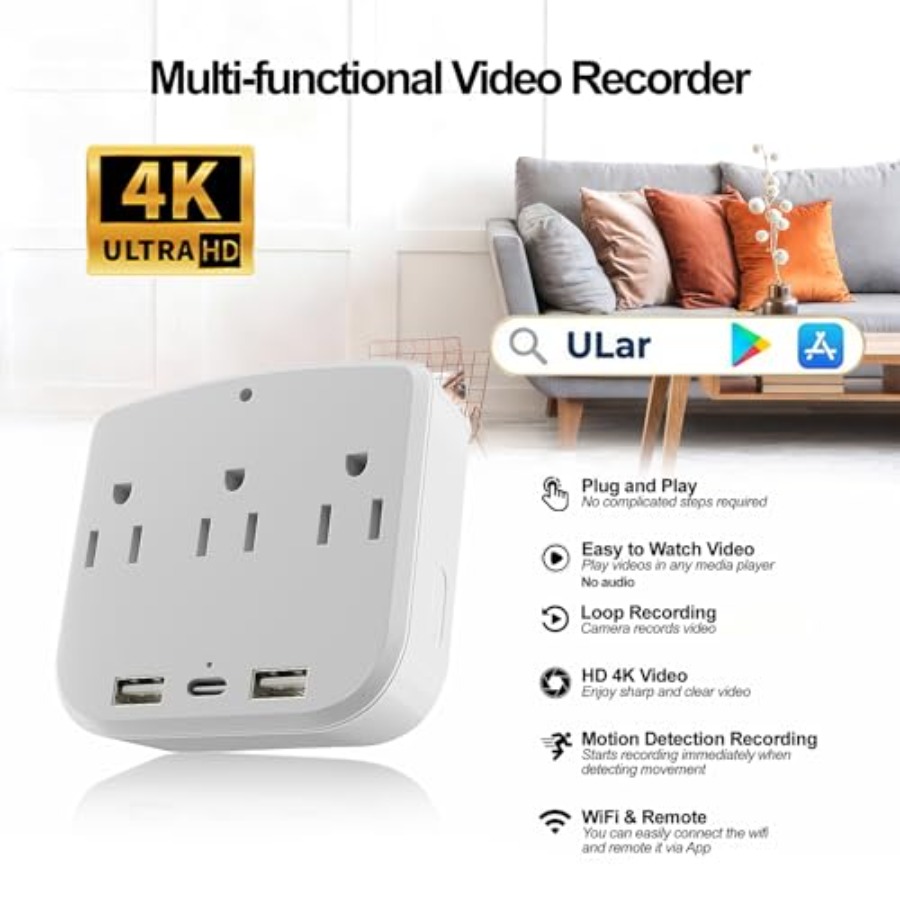 4K Outlet Camera WiFi6 for Hom - огляд і ціна Home Security Camera Installation